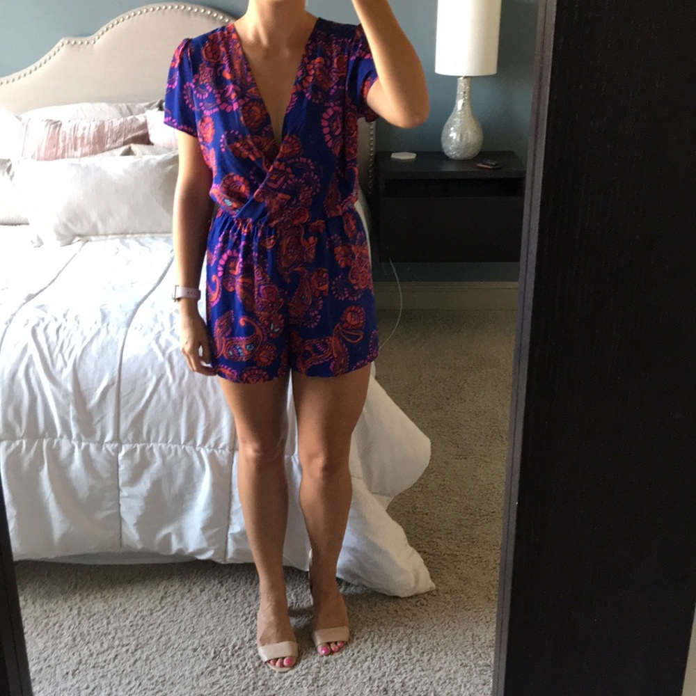 Colorful printed romper